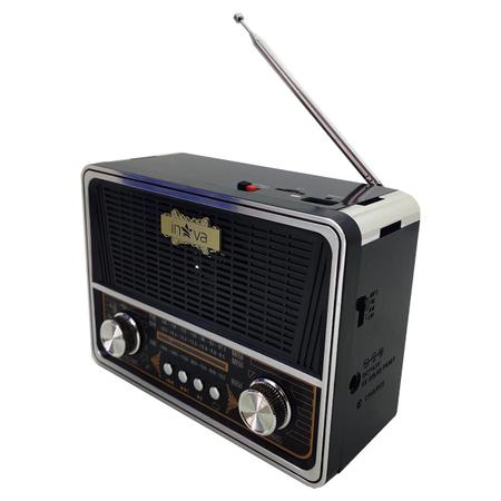 Imagem de Caixa de Som Portátil Bluetooth e Rádio FM Retrô Vintage