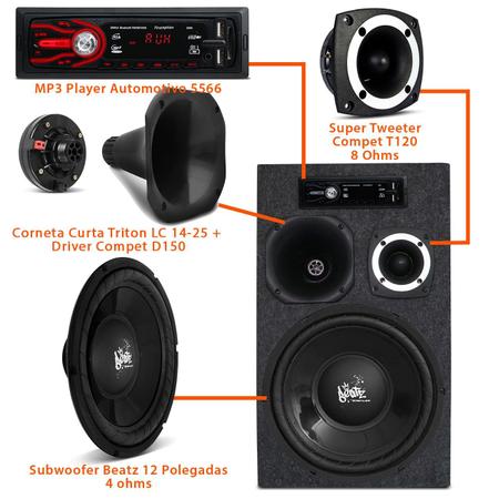 Kit Caixa de Som Alto-falante MP3 Player - Connect Parts