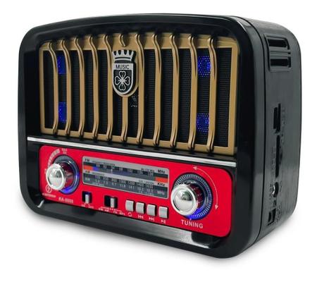 Caixa De Som Retrô Portátil Bluetooh Sd/Aux/Usb - Kapbom Imagem de Caixa De Som Retrô Portátil Bluetooh Sd/Aux/Usb