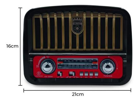 Caixa De Som Retrô Portátil Bluetooh Sd/Aux/Usb - Kapbom Imagem de Caixa De Som Retrô Portátil Bluetooh Sd/Aux/Usb