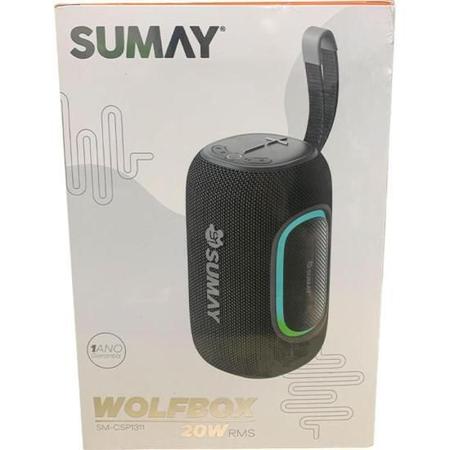 Imagem de Caixa de Som Sumay Wolfbox 20W - Som e Conexão Versáteis