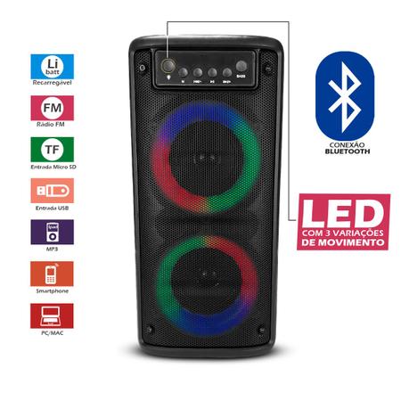 Imagem de Caixa De Son Bluetooth Potente 20W Grande Karaoke Fm Usb