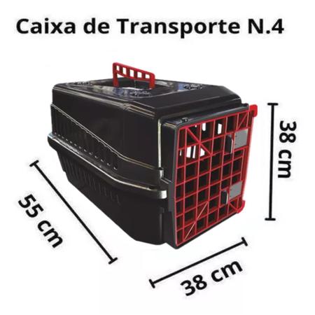 Imagem de Caixa de Transporte Grande Para Cães e Gatos até 15kg Preto