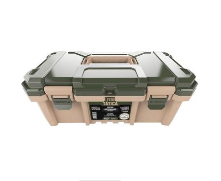 Caixa Ferramentas Plástica Fecho Articulado Reforçado Tática Verde 18,3" - Metasul Imagem de Caixa Ferramentas Plástica Fecho Articulado Reforçado Tática Verde 18,3" - Metasul