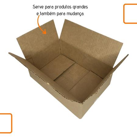 Imagem de Caixa Grande em Papelão Kraft 40x30x10 para Mudanças e qualquer envio com 5 unidades Forte e Resistentes