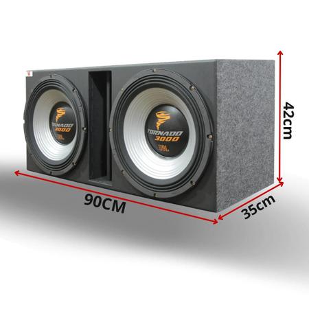 Caixa Bob 15 Residencial JBL Tornado 15SWT3000 Com 4 Vias + Rádio Pionner  + Módulo HD3000 + Fonte 120A - ViniSound