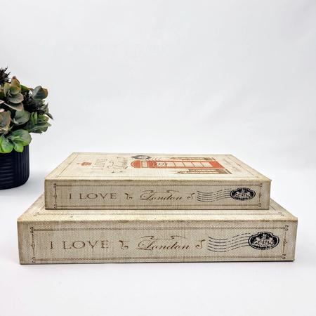 Imagem de Caixa Livro Decorativa I Love London 30/26Cm Kit 2Pc