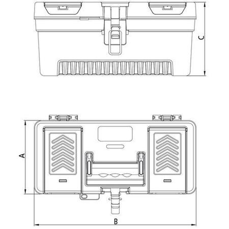 Imagem de Caixa Maleta Ferramentas Plastica 17 Pol Tramontina 43803017