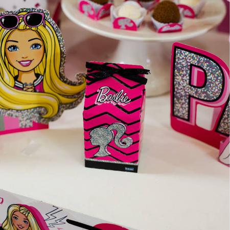 Caixa Milk para Lembrancinhas Barbie - 8 Un - Extra Festas
