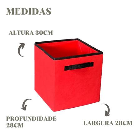 Imagem de Caixa Organizadora Guarda Roupa Closet Resistente Coloridas Linha Premium