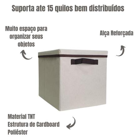 Imagem de Caixa Organizadora Guarda Roupa Closet Resistente Com Tampa