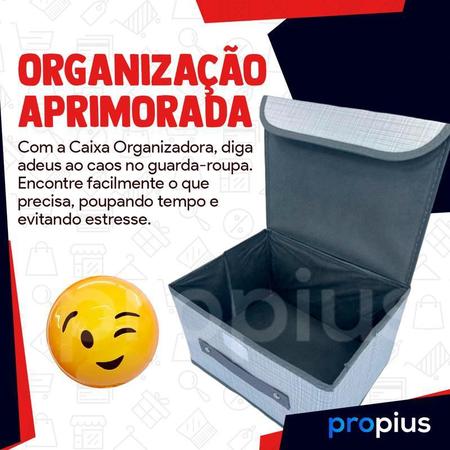 Imagem de Caixa Organizadora Multiuso Armário Guarda Roupa Brinquedos