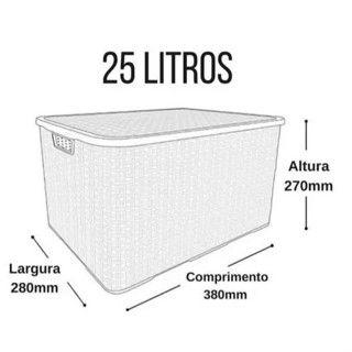 Imagem de Caixa Organizadora Rattan 25 Litros