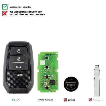 Imagem de Caixa para Chaves Inteligentes Toyota - Controle Remoto Universal Xhorse