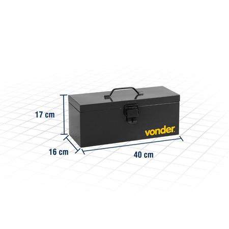 Imagem de Caixa para ferramentas metalica bau com bandeja 40cm vonder