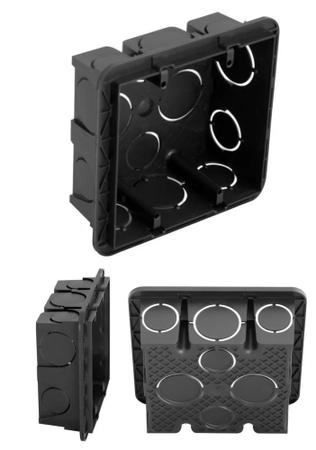 Imagem de Caixa Para Luz 4x4 Plástico Preto Legran - Kit C/10