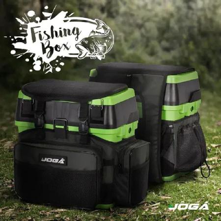 Imagem de Caixa Pesca Mochila Banqueta Fishing Box Jogá Verde