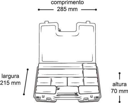 Imagem de Caixa Plástica Estojo Organizador Duplo 8001 26 Compartimentos