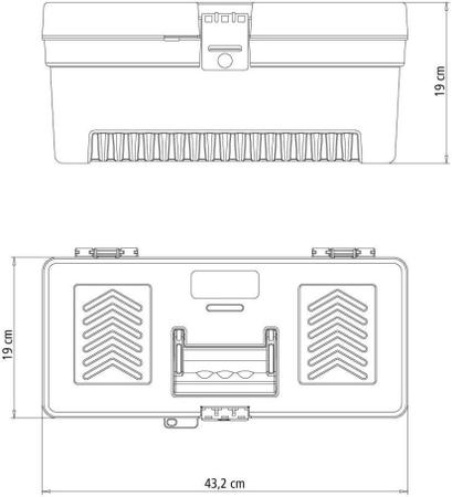 Imagem de Caixa Plástica para Ferramentas 17" Tramontina com Bandeja