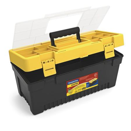Caixa Plástica para Ferramentas 20" Tramontina com Tampa Organizadora Imagem de Caixa Plástica para Ferramentas 20" Tramontina com Tampa Organizadora