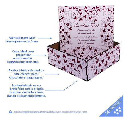 Caixa MDF personalizada - Feitos com Amor
