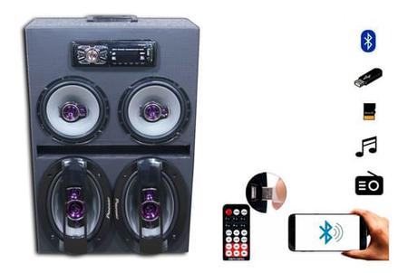 Caixa Residencial Bob 6x9 Ativa Bluetooth Usb Sd Aux 360w - OESTESOM -  Caixas de Som - Magazine Luiza