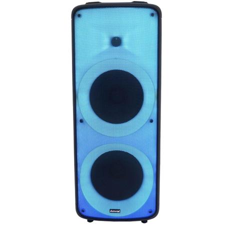 Imagem de Caixa Som Amplificada Portátil Bluetooth 2000W Rms Show de Leds Woofer Usb Amvox Aca 2000 Party Vox