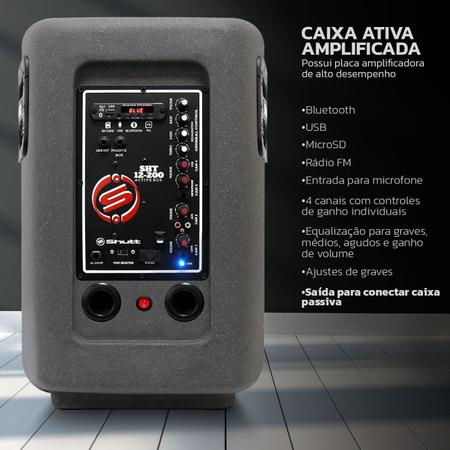 Imagem de Caixa Som Ativa Shutt 480W RMS Woofer 12 Pol Xplode + Driver Titanium USB Bluetooth SD Bivolt LED