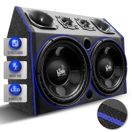 Caixa Som Igrejinha Trio Automotivo Shutt Subwoofer Beatz 12 Polegadas 800w RMS Grave Forte LED Neon Imagem de Caixa Som Igrejinha Trio Automotivo Shutt Subwoofer Beatz 12 Polegadas 800w RMS Grave Forte LED Neon