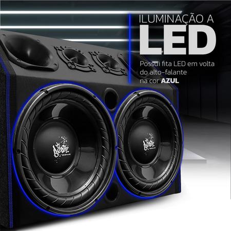 Caixa Som Igrejinha Trio Automotivo Shutt Subwoofer Beatz 12 Polegadas 800w RMS Grave Forte LED Neon Imagem de Caixa Som Igrejinha Trio Automotivo Shutt Subwoofer Beatz 12 Polegadas 800w RMS Grave Forte LED Neon