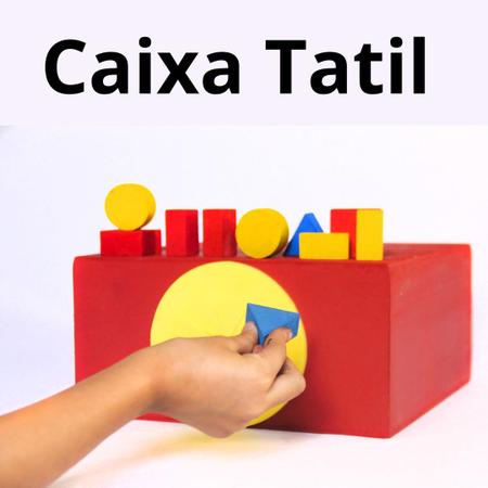 Caixa Tátil Com 12 Peças Sensorial Jogo Educativo Em Madeira - Futura  Brinquedos Educativos