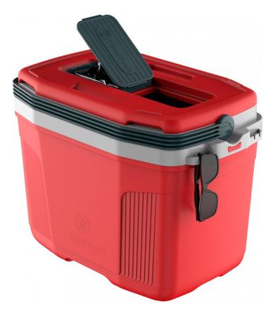 Imagem de Caixa Térmica 2 Porta Copos Suv 32 Litros Cooler Vermelha