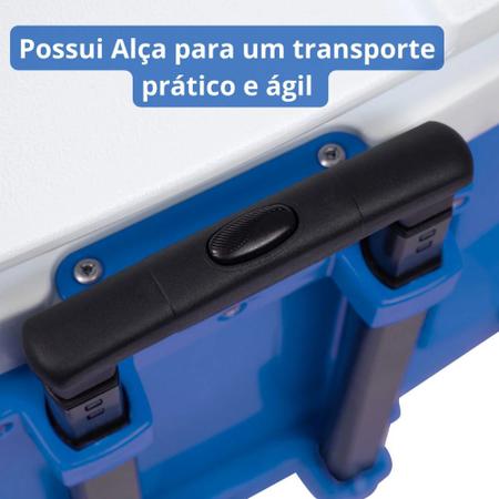 Imagem de Caixa Termica com Rodas e Alca / Carrinho Cooler 42 Litros Mor Azul