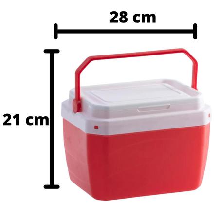 Mini Cooler Caixa Térmica Porta Latas Pequena 6 Litros 9 Latas Verde  Vermelha Azul - Paramount - Cooler Térmico - Magazine Luiza