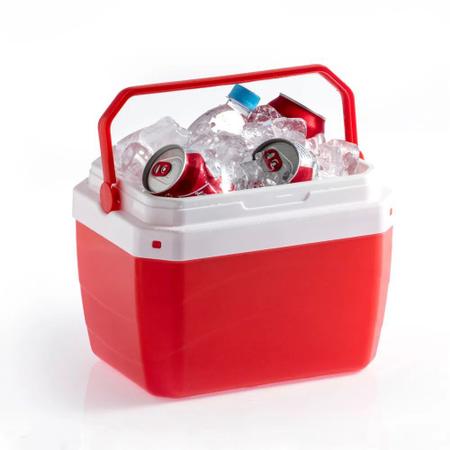Imagem de Caixa Térmica Cooler 6 Litros Bebidas Praia Cor Vermelha