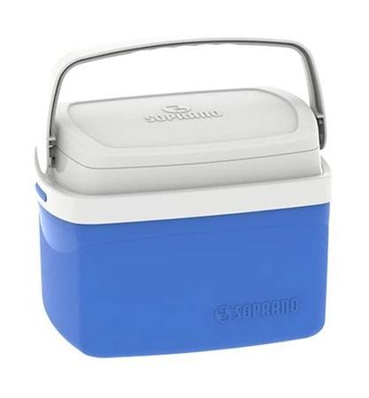 Imagem de Caixa Termica Pequena Cooler 5 Litros Azul Com Alça Soprano