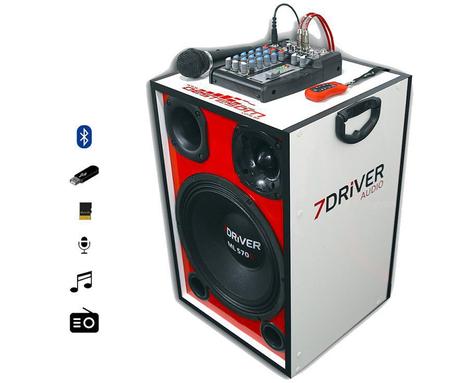 Caixa Automotiva Residencial Trio 7Driver + Mesa Stetsom em