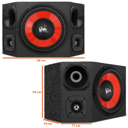 Caixa Trio Residencial Bob Ativa 440W Shutt Beats 12 + MP3