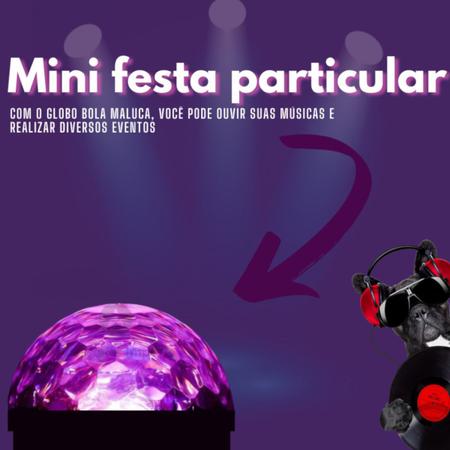 Imagem de Caixinha De Musica Com Globo de Luz Caixinha Bluetooth festa