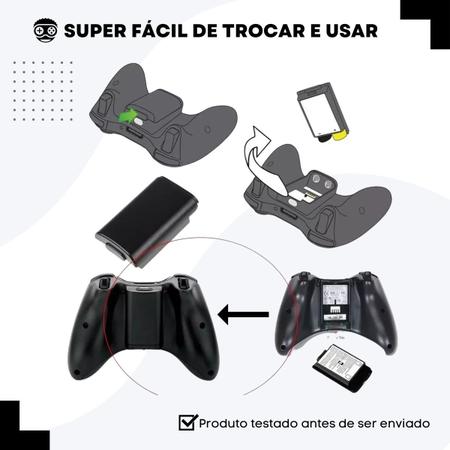 Imagem de Caixinha De Pilha Controle Xbox 360 Sem Fio Suporte Porta Pilhas Caixinha Kit c/ 2 unidades