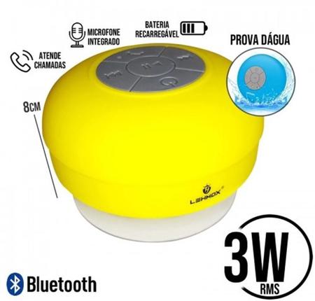 Imagem de Caixinha de Som Bluetooth Sem Fio Resistente A Agua Com Ventosa Para Banheiro Área Externa Piscina para Banho Recarregavel Presente dias dos Namorados