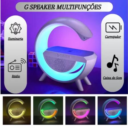 Caixinha de Som Carregador Luminária Led Varias Cores - YN-2209 Imagem de Caixinha de Som Carregador Luminária Led Varias Cores