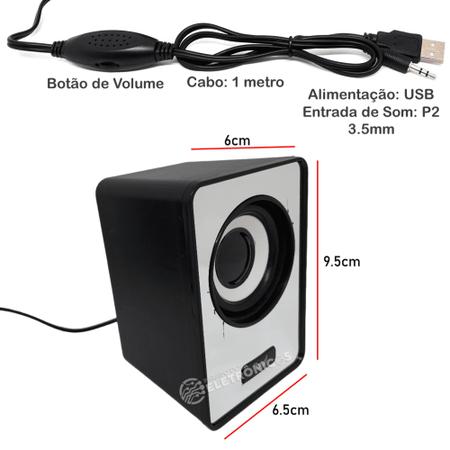 Imagem de Caixinha De Som Estéreo Mp3 3w Rms Fácil Instalação Al3083