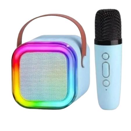 Imagem de Caixinha De Som Função Karaokê Com 1 Microfone Bluetooth Sem Fio Infantil Efeito Mudança de Voz