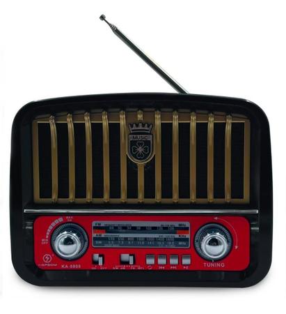 Imagem de Caixinha De Som Retro Portatil Bluetooh Am / Fm Sd/Aux/Usb