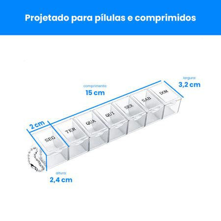 Imagem de Caixinha Remedio Semanal Comprimido Vitamina Pilula 2 Uni.