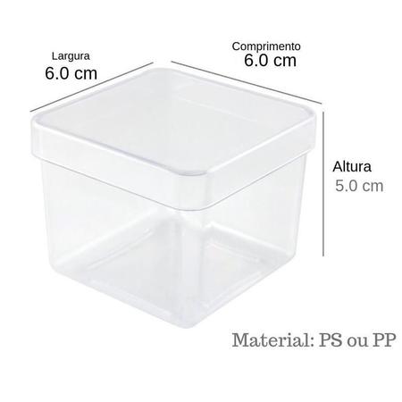 Cubo de Acrílico Tam P - Tam 60 cm de altura x 30 cm comprimento