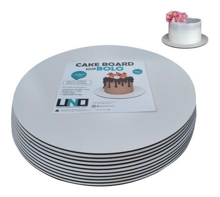 Imagem de Cake Board Em Mdf Branco Confeitaria 10-35cm 10-40cm Liso