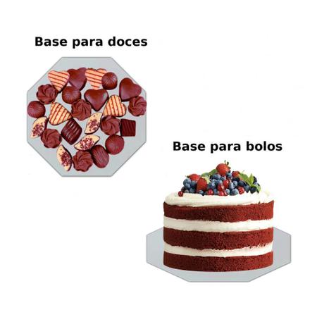 Imagem de Cake Boards Base para Bolo Octagonal 25 Cm Mdf (5 Unidades)  Digoarts 