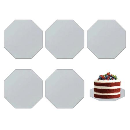 Imagem de Cake Boards Base para Bolo Octagonal 25 Cm Mdf (5 Unidades)  Digoarts 